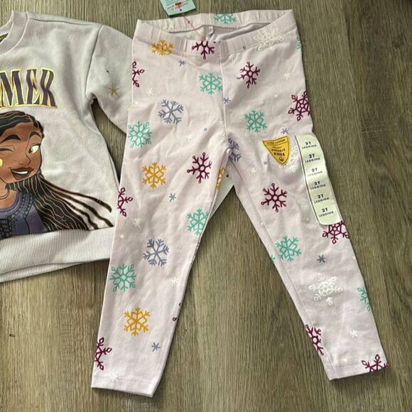 NWT BUNDLE SWEATSHIRT AND LEGGINGS GIRLS 2T - Picture 4 of 5